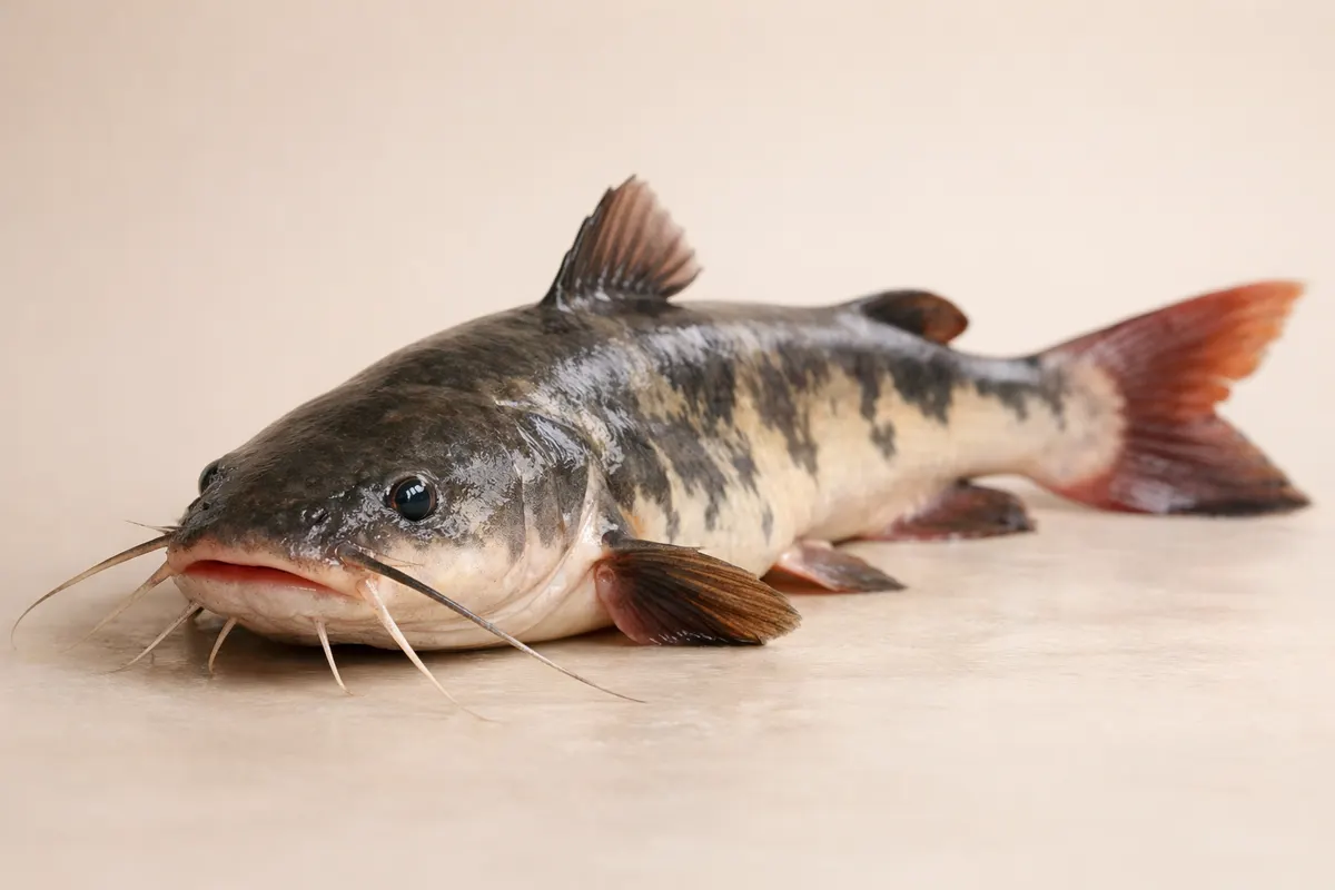Editorial checklist image for catfish species showing visible clues and comparison notes.